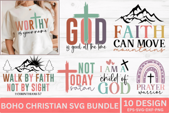Boho Christian SVG Bundle, Scripture SVG