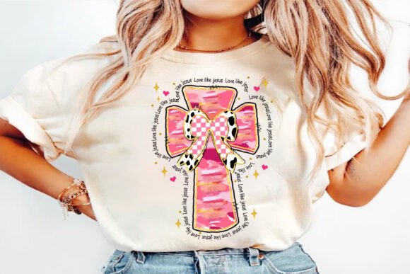 Coquette Valentine Jesus, Valentine Png for T-Shirt Designs