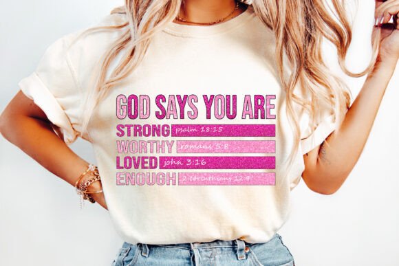 Glitter Christian Valentine PNG for T-Shirt Designs