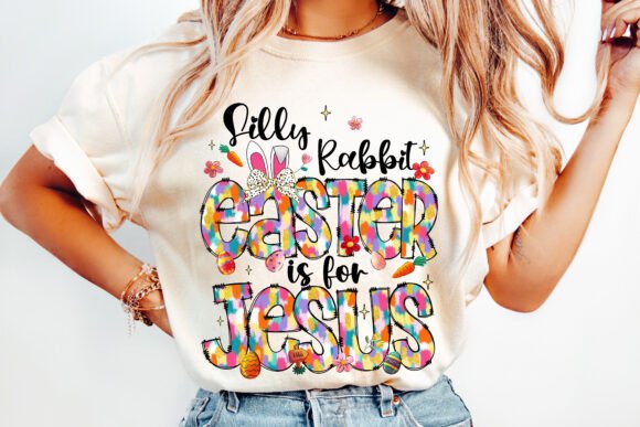 Glitter Easter Jesus PNG for T-Shirt Designs