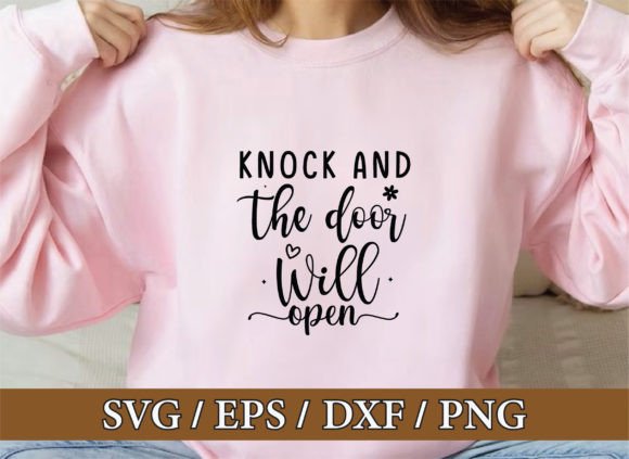 Knock and the Door Will Open, Christian T-Shirt Designs