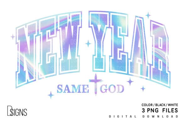 Retro New Year Same God Png Christian T-Shirt Designs